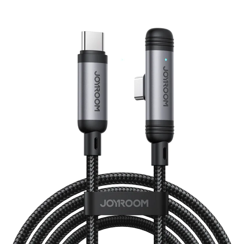 Joyroom S-A56 Rad EnjoyX 90° USB-C – kábel USB-C 60 W 1,2 m – čierny