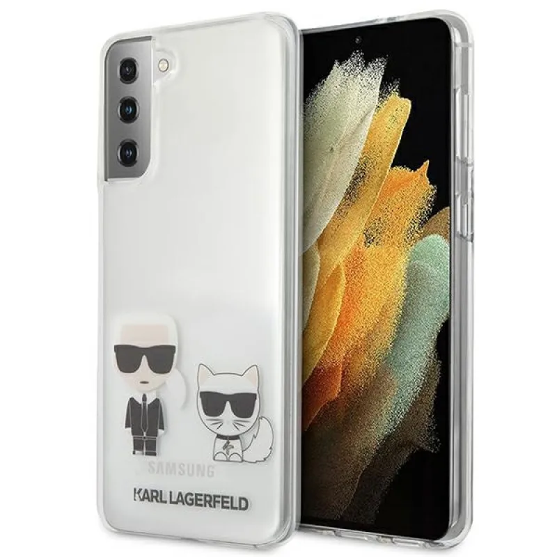 Karl Lagerfeld Karl&Choupette puzdro pre Samsung Galaxy S21+ – priehľadné