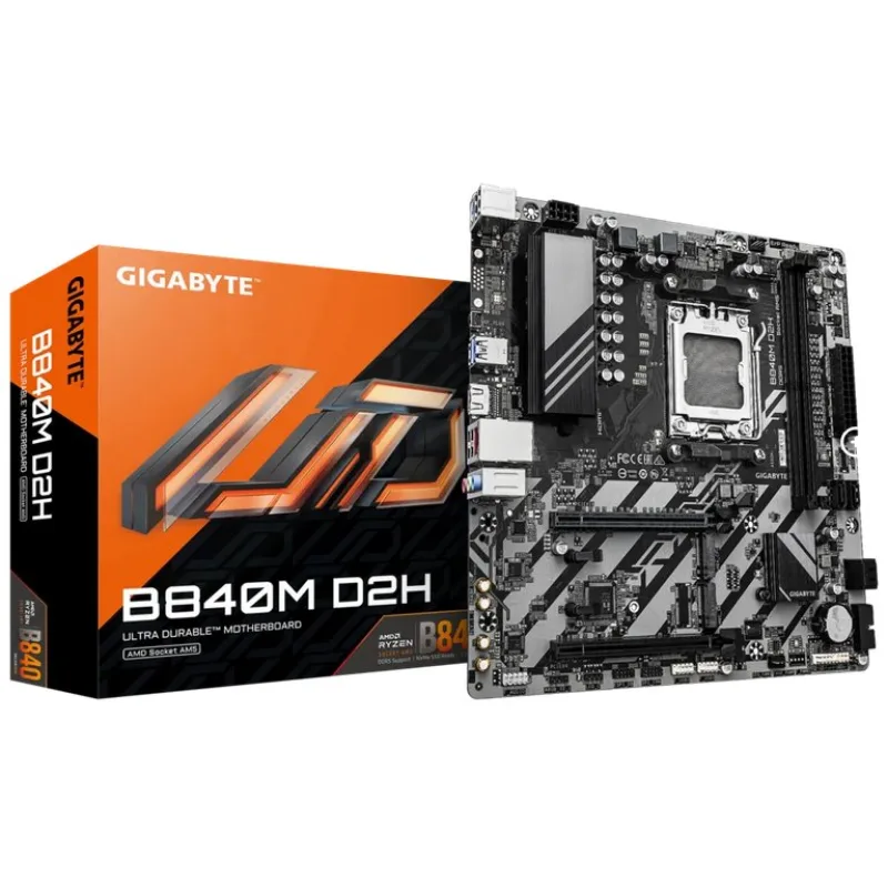 Gigabyte B840M D2H, AMD B840, AM5, 2xDDR5, mATX