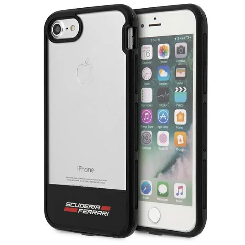 Kryt Ferrari Racing Shield pre iPhone 7 / 8 / SE 2020 / SE 2022 – polopriehľadný