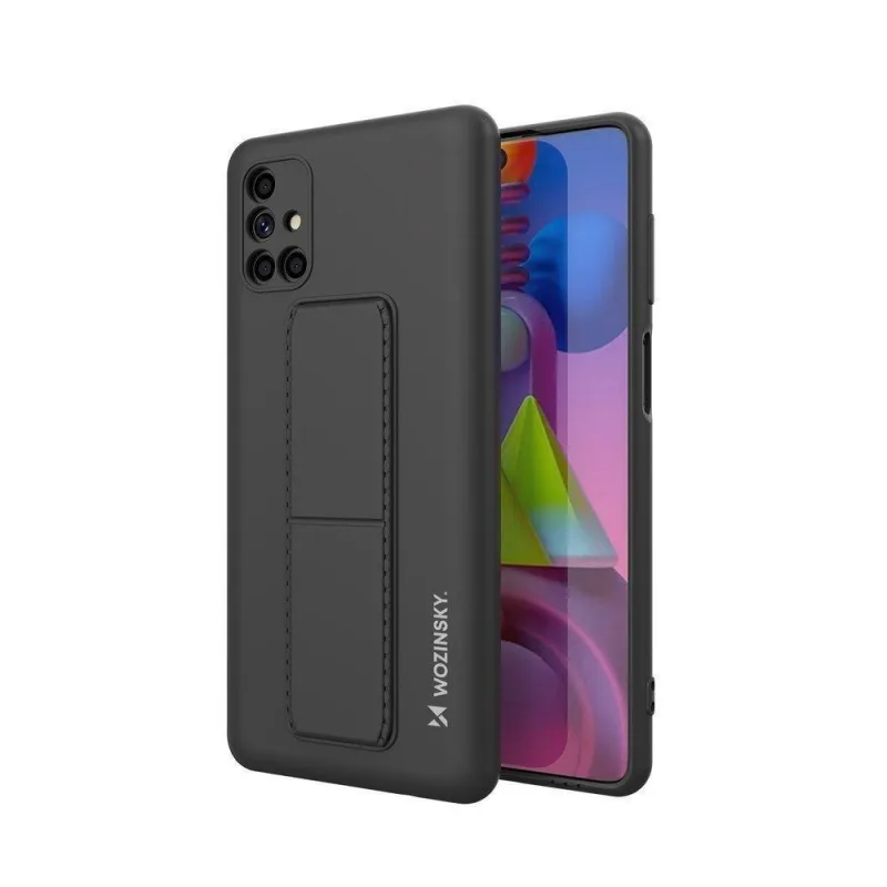 Wozinsky Kickstand Case silikónové puzdro so stojanom pre Samsung Galaxy M51 black