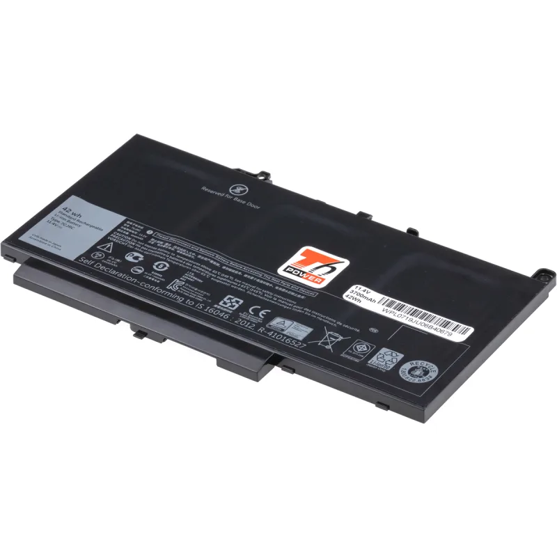 Batéria T6 Power Dell Latitude E7270, Latitude E7470, 3300mAh, 37Wh,…
