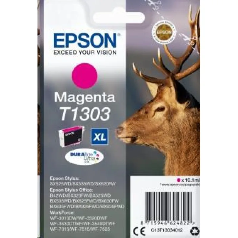 Atramentová tyčinka EPSON Singlepack "Deer" Magenta T1303 DURABrite Ultra…