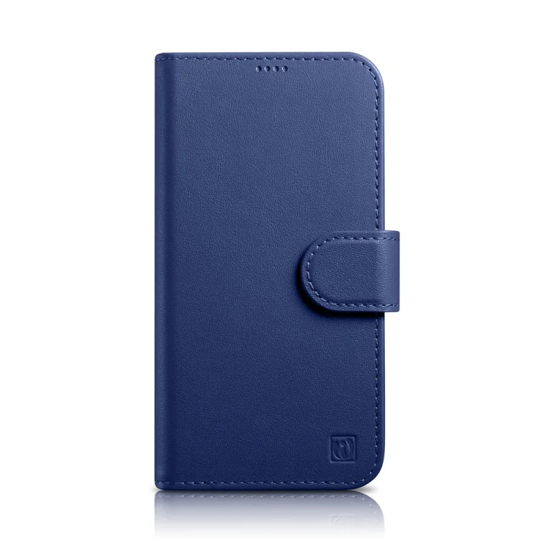 Kožené flipové puzdro iCarer Wallet Case 2v1 iPhone 14 Plus Anti-RFID modré (WMI14220727-BU)