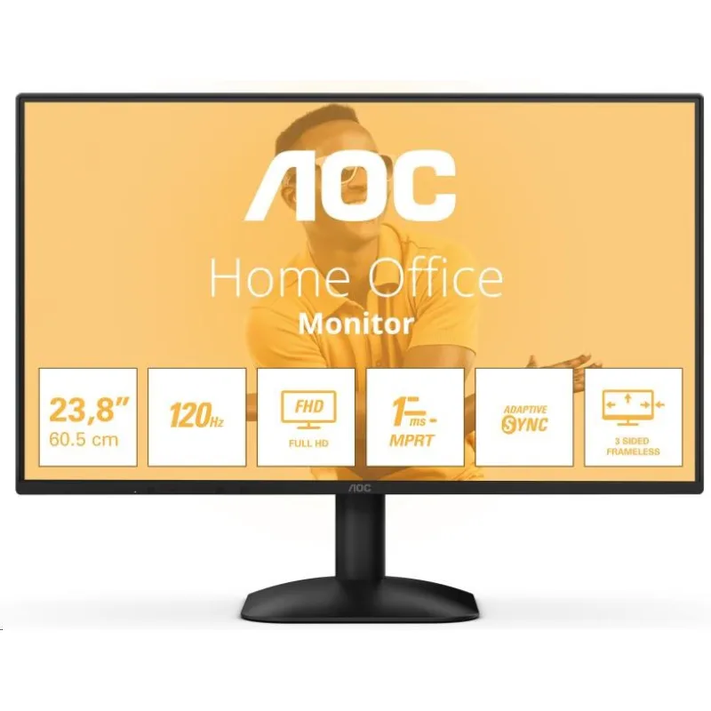 AOC/ 24B31H/ 23, 8"/ IPS/ FHD/ 120Hz/ 1ms/ Black/ 3R 24B31H