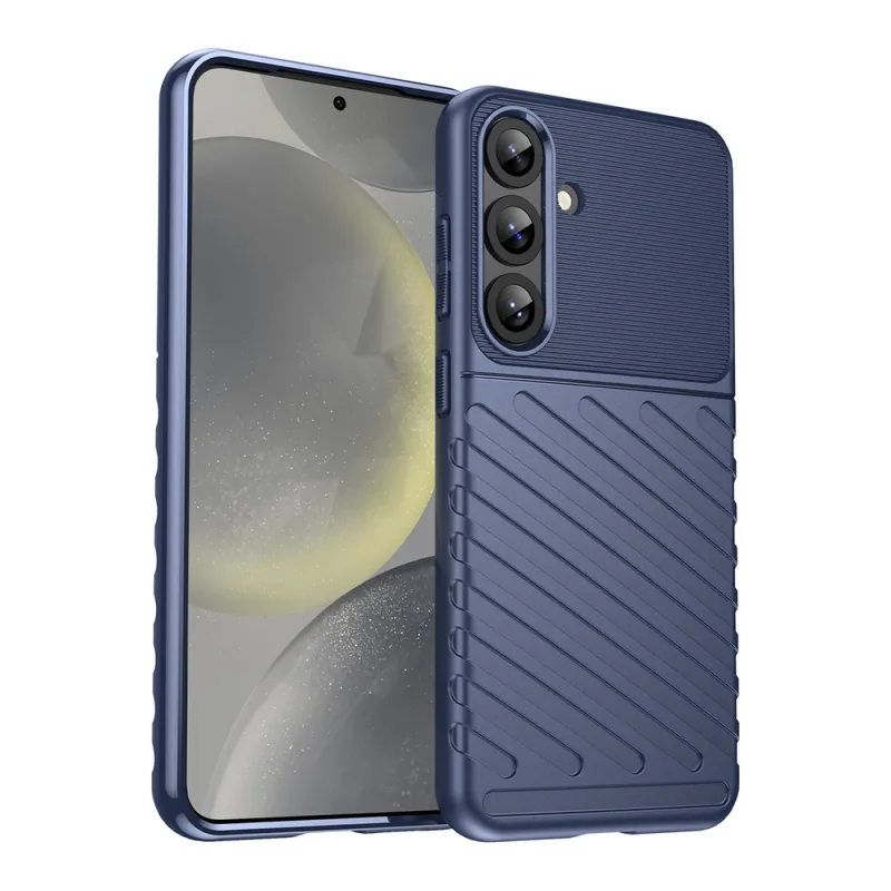 Silikónový pancierový kryt Thunder Case pre Samsung Galaxy S25+ – modrý