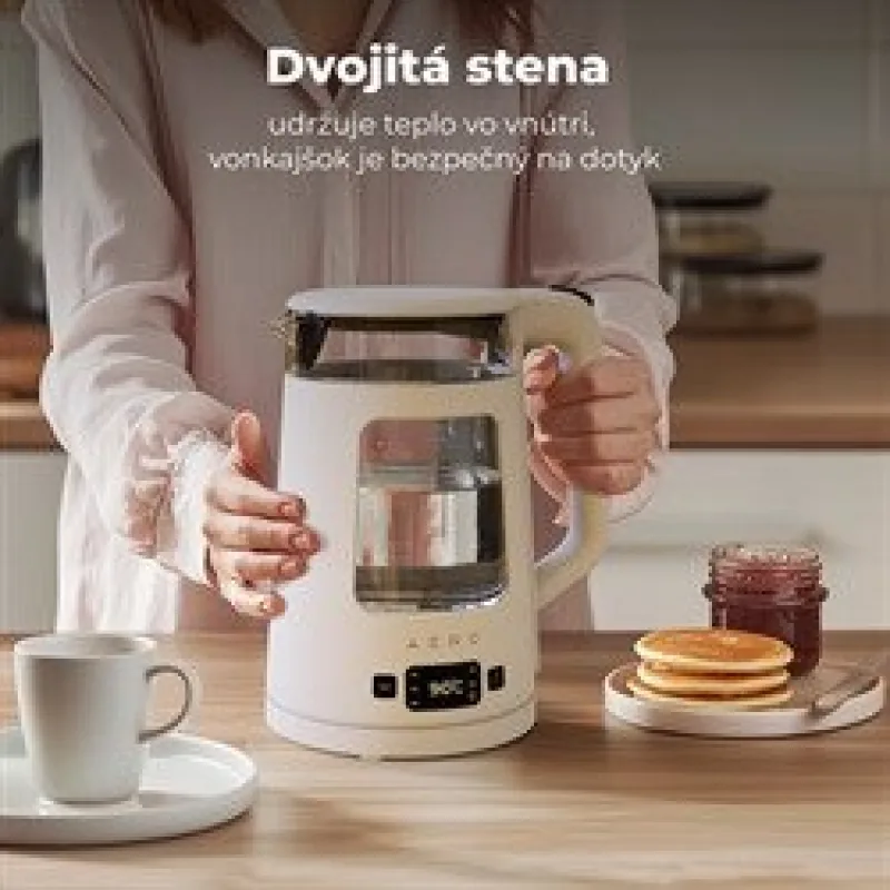 AENO Rychlovarná kanvica EK6 - 1,7l, Strix,dvojité steny, funkcia…