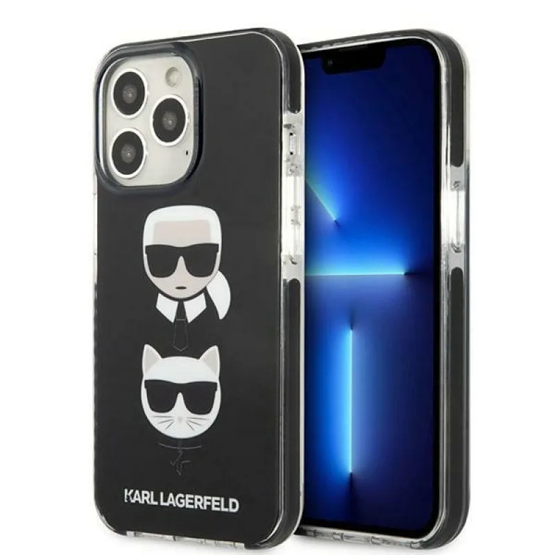 Karl Lagerfeld Karl&Choupette Head Case pre iPhone 13 Pro Max – čierny