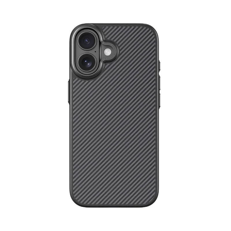 Comma kryt Kevlar Magnetic Shockproof Case pre iPhone 17 - Black