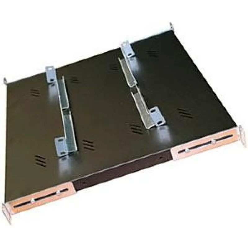 TRITON Regál s perforáciou 19", 1U/ 450 mm, nosnosť 80 kg, čierny RAB…