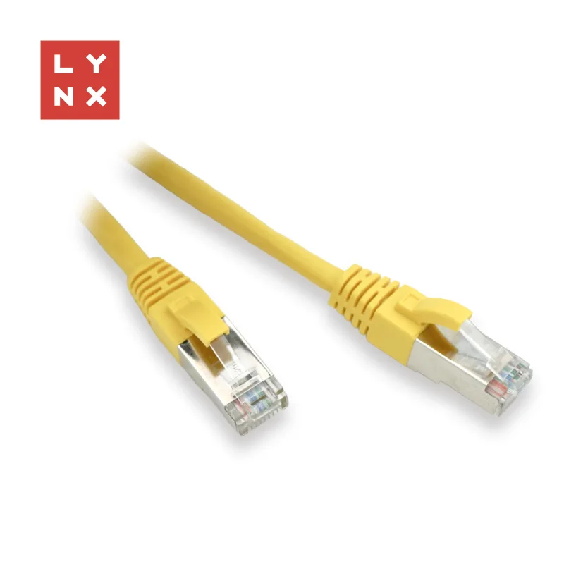 LYNX FTP patch kabel Cat5e PVC, CCA, 10m, žlutý LX-FTP5E-100-YELLOW