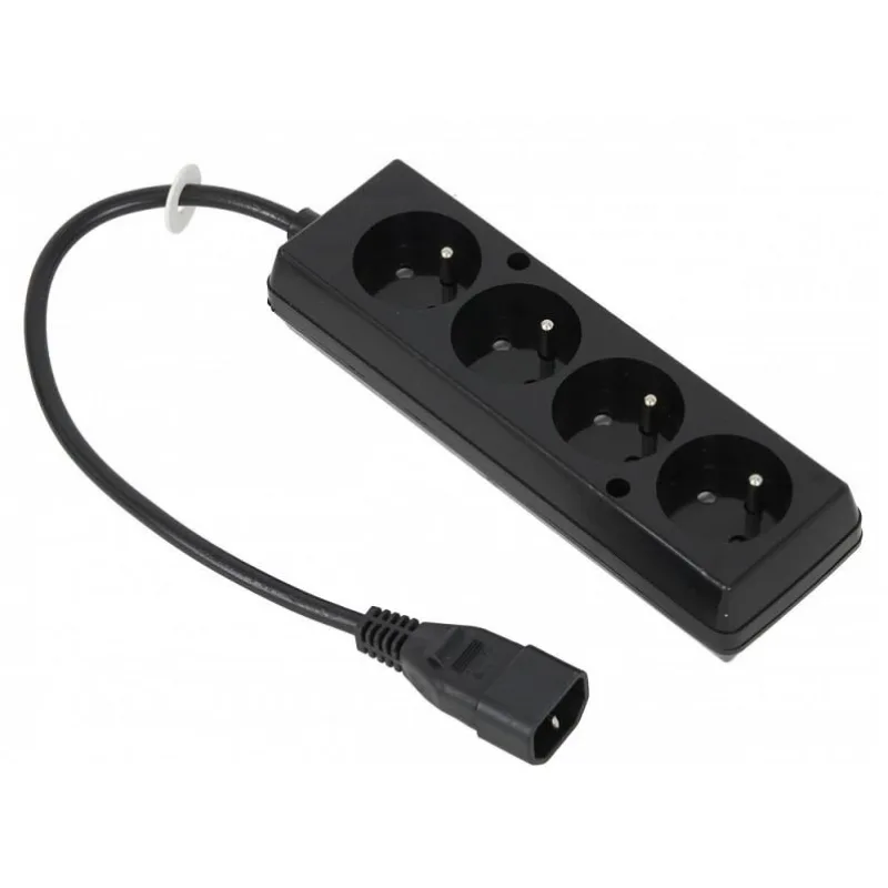 Prodlužovací přívod 4x230V pro UPS (IEC320-C14), 30cm WN217-3/07/0.3BK-4