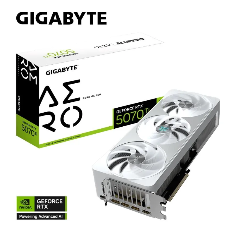 GIGABYTE GeForce RTX 5070 Ti AERO/ OC/ 16GB/ GDDR7 GV-N507TAERO OC-16GD