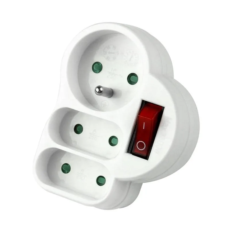 Konnoc DX-FZBK-01/ 01-2 rozbočka 1xkul.+2xplochá zásuvka s vypínačem…