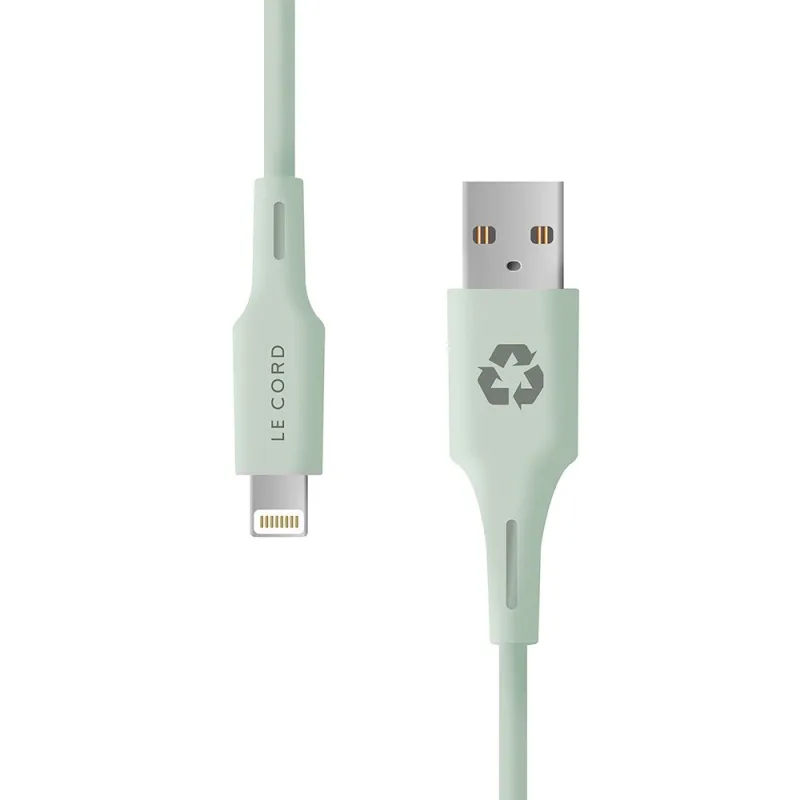 Le Cord kábel Minimalist Recycled Cable Lightning to USB 1.2m - Pale Pine…