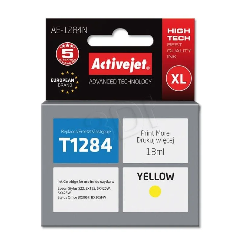 ActiveJet atrament AE-1284 náhrada za Epson T1284 yellow 13 ml AE-1284…