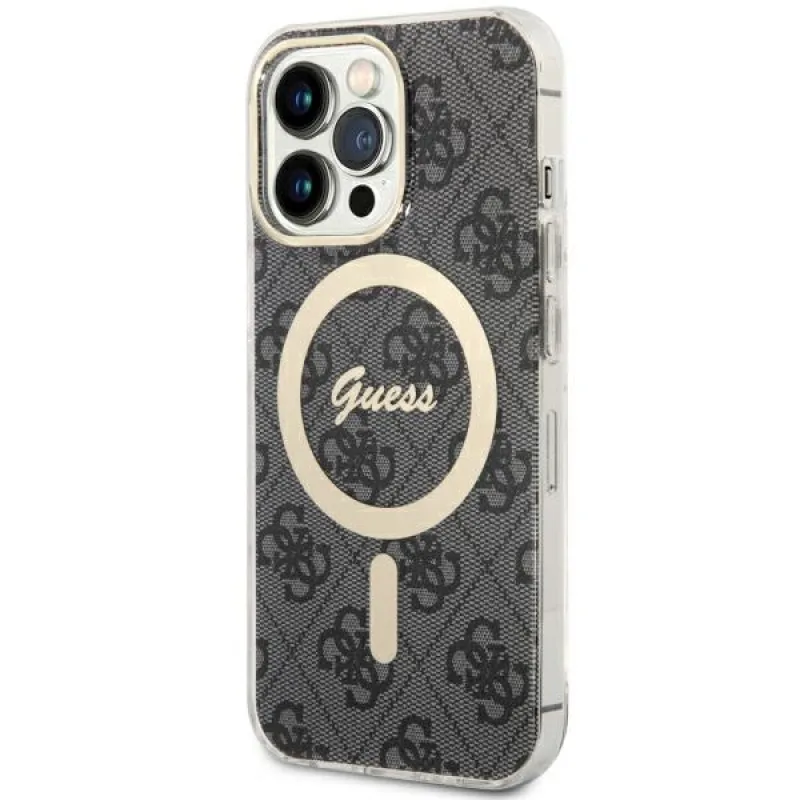 Guess GUHMP13LH4STK iPhone 13 Pro / 13 6,1" čierne/čierne pevné puzdro 4G MagSafe