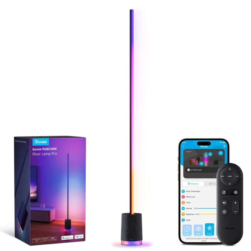Govee Floor Lamp Pro RGBICWW LED lampa s reproduktorem + ovladač H6079312