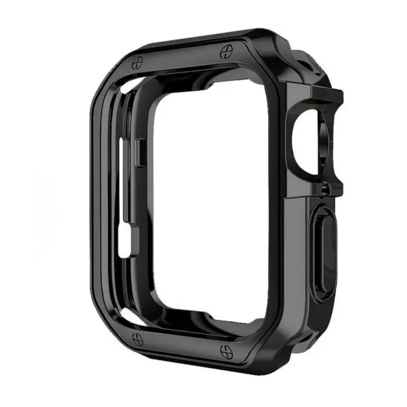 Mäkké silné puzdro na hodinky Apple Watch 45 mm (Series 7/8/9) - čierne