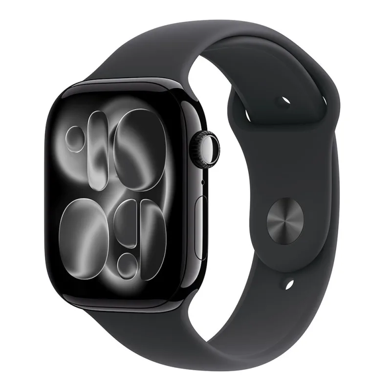 Apple Watch Series 11 GPS + Cellular 46mm Klavírny čierny hliník s čiernym športovým remienkom - S/M