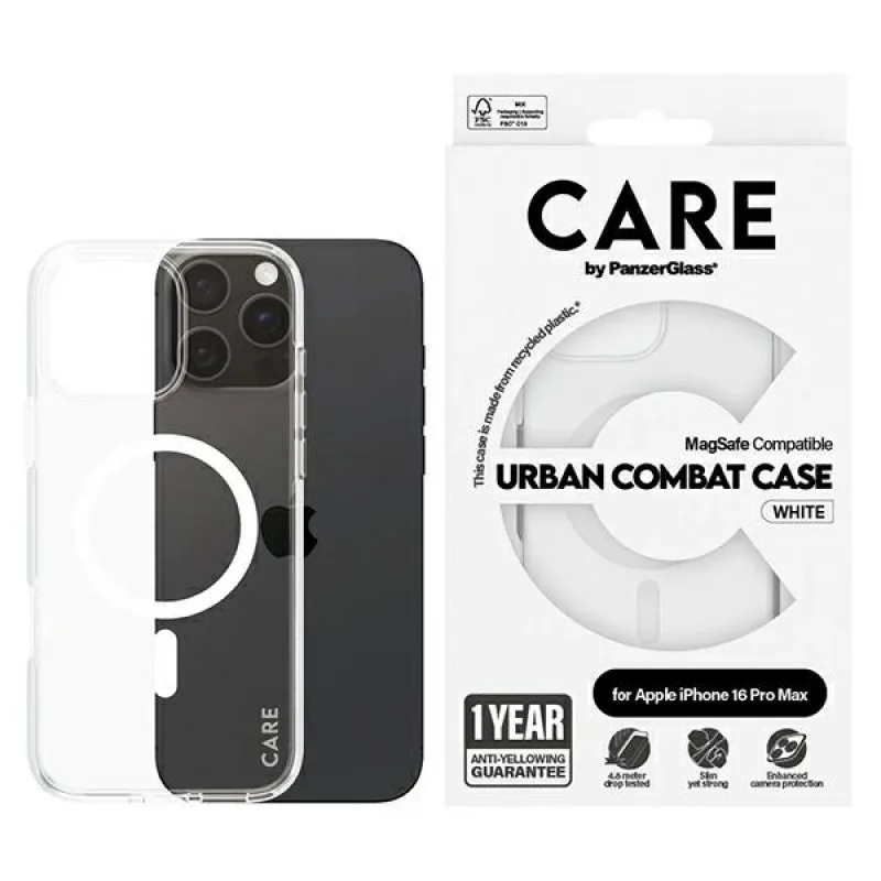 CARE by PanzerGlass Flagship Case iPhone 16 Pro Max 6,9" bielo/biele MagSafe 1340