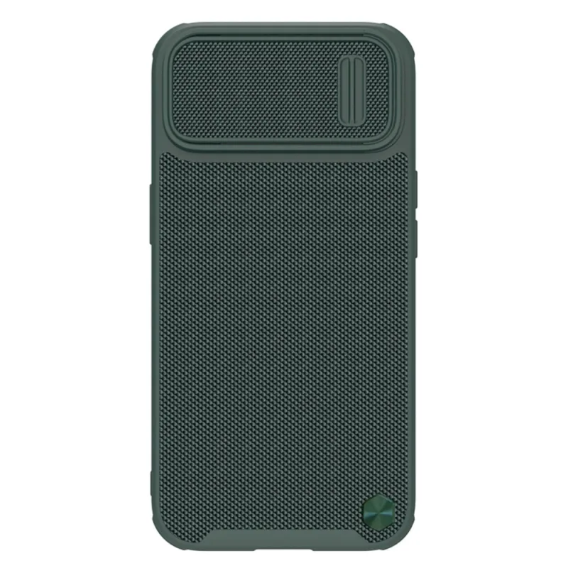 Pancierový kryt Nillkin Textured S Case na iPhone 14 Pro Max s krytom fotoaparátu tmavozelený