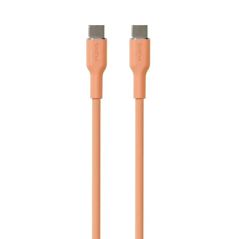 Puro kábel Soft Silicone Cable USB-C to USB-C 1.5m - Peach…