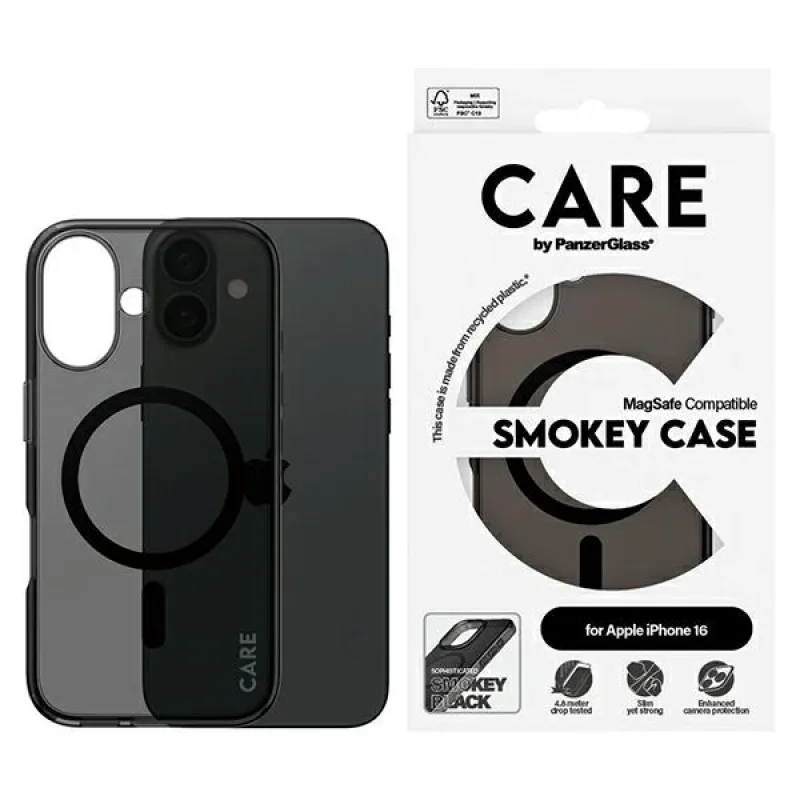CARE by PanzerGlass Flagship Case iPhone 16 6,1" dym/dym MagSafe 1349