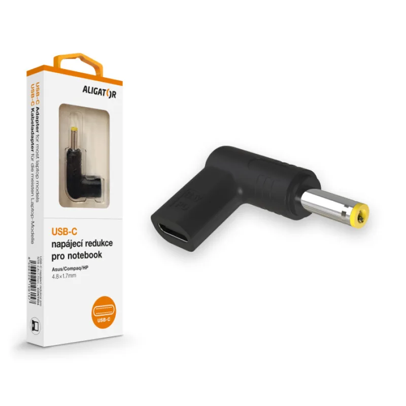 Aligator USB-C napájacia redukcia 4.8*1.7mm pre notebooky Asus/ Compaq/…