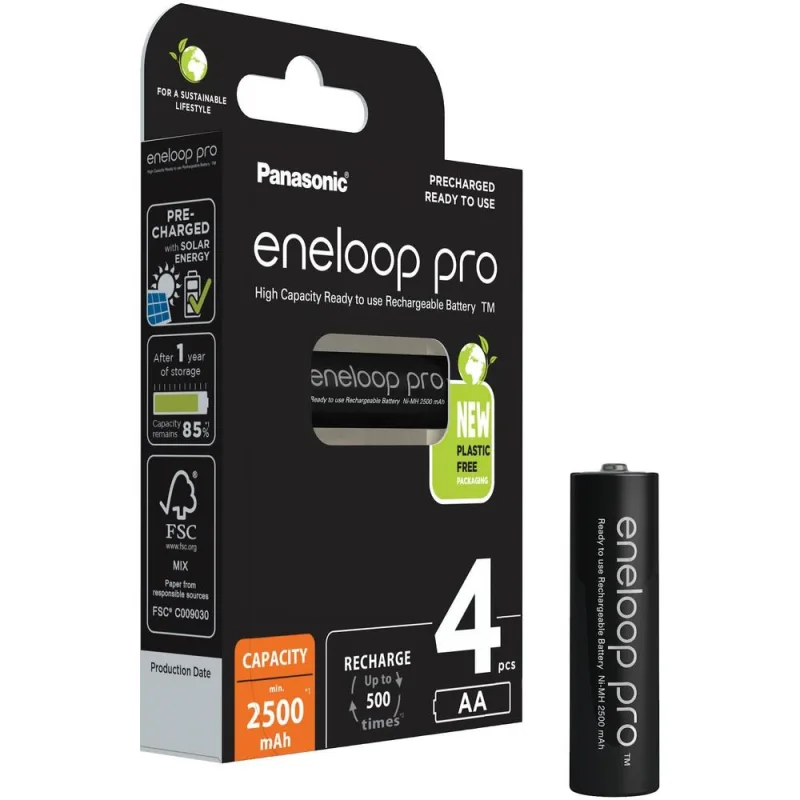 PANASONIC HR6 AA 3HCDE/ 4BE ENELOOP PRO N, 2500 mAh (Blistr 4ks) 3HCDE…