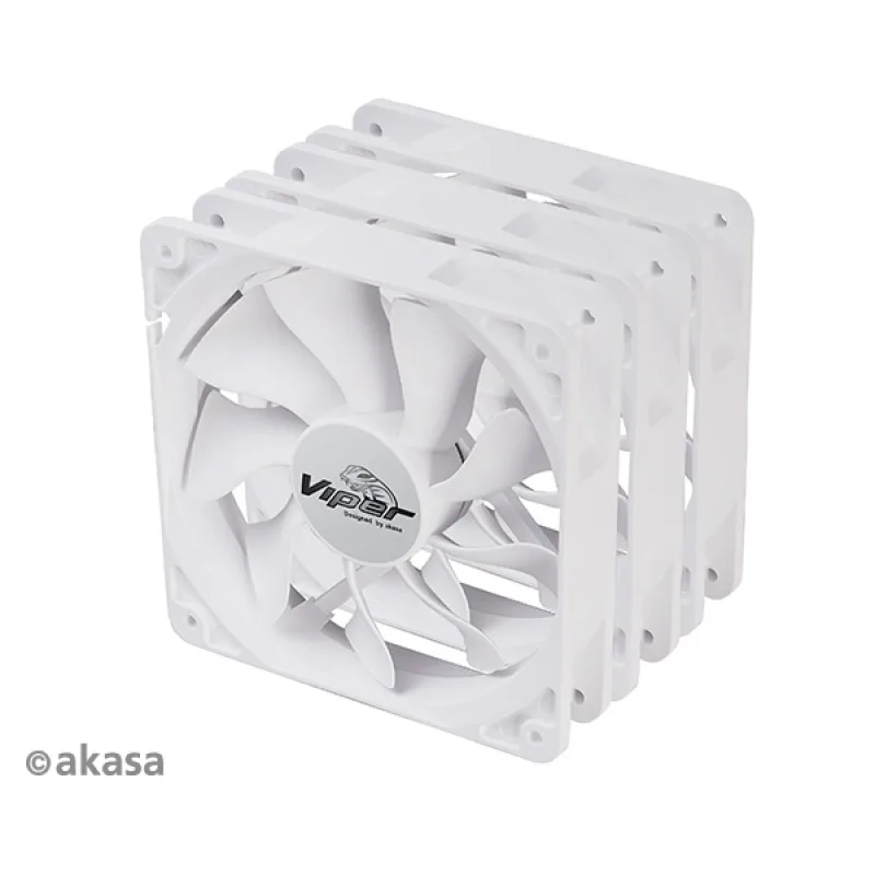 ventilátor Akasa - 12 cm VIPER S-flow 3ks W AK-FN065-WKT03