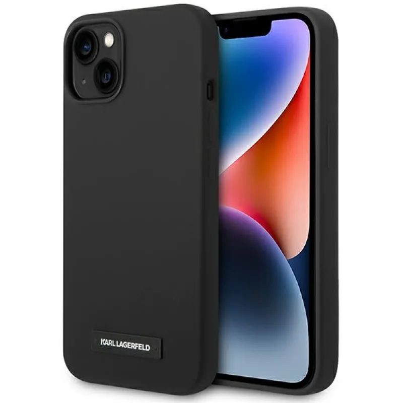 Karl Lagerfeld KLHMP14MSLMP1K iPhone 14 Plus 6,7 "pevné puzdro čierne/čierne Silikónový plak Magsafe