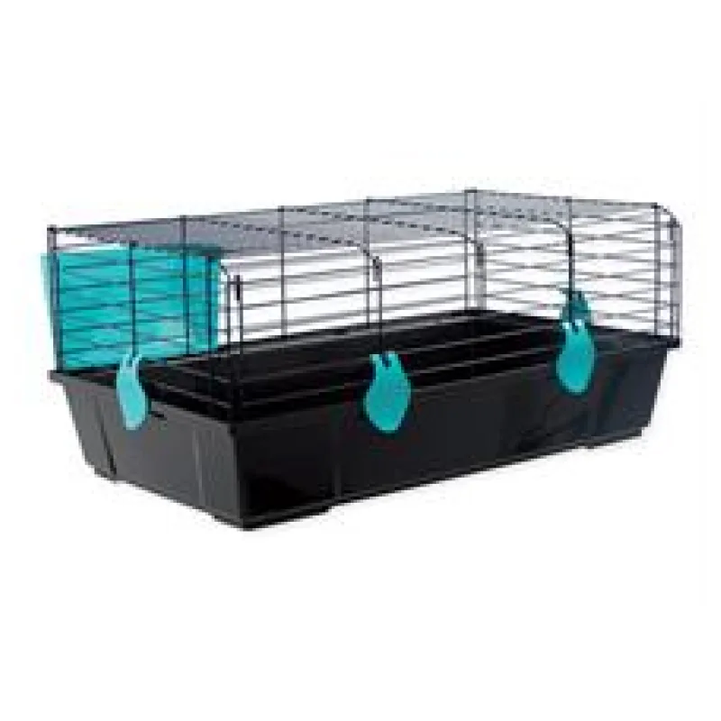 Klec SMALL ANIMAL Michal černá s modrou výbavou 1 ks