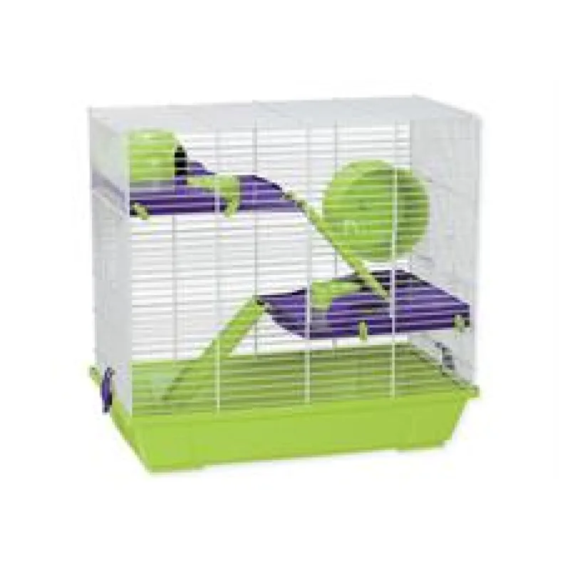 Klec SMALL ANIMAL Jakub bílo-zelená s výbavou 1 ks