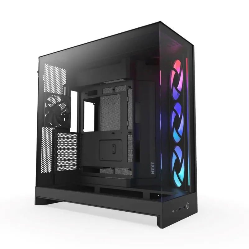 NZXT skříň H9 Flow RGB dvoukomorová ATX / 1x140 RGB mm / 1x 120mm RGB…