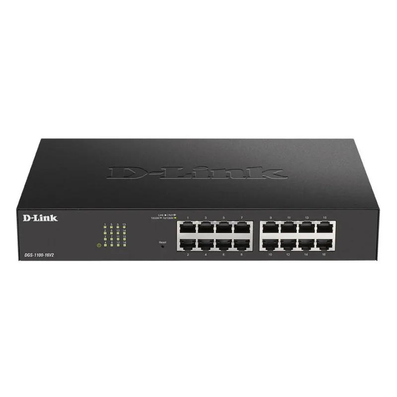 D-Link DGS-1100-16V2 16-portový gigabitový inteligentný riadený prepínač,…