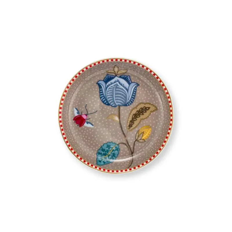 Pip Studio Blooming Tales odkládací tácek na čajové sáčky, khaki