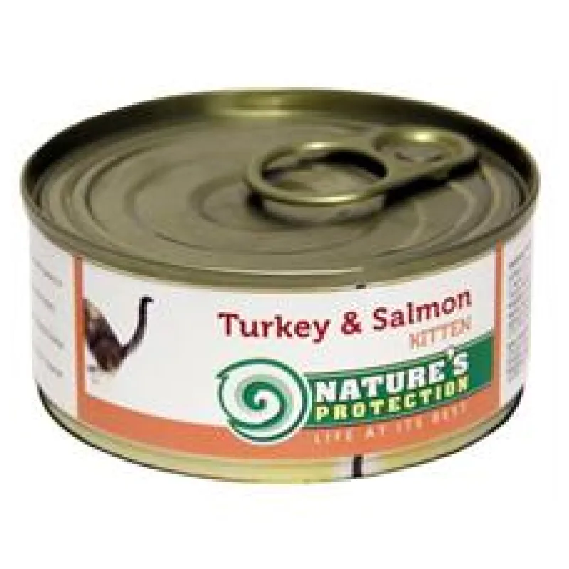 Nature’s Protection Cat konzerva Kitten Krůta&Losos 400g
