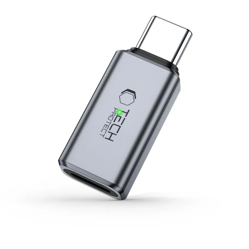 Adaptér Tech-Protect UltraBoost Type-C na Lightning – sivý