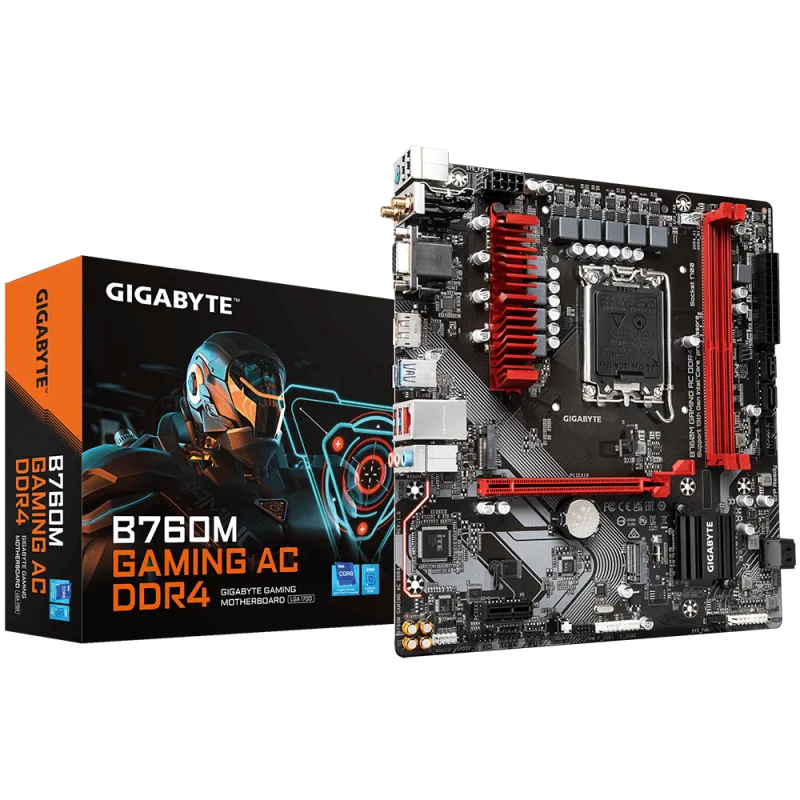 Gigabyte B760M GAMING AC DDR4 , Intel B760, LGA1700, 2xDDR4, mATX