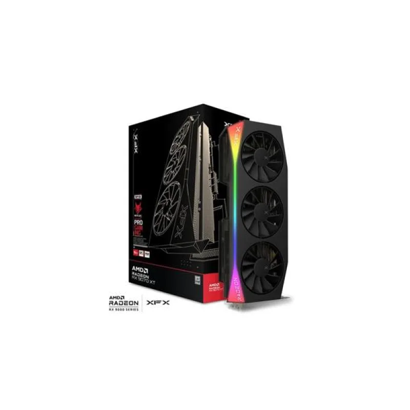XFX Radeon RX-9070XT Mercury OC Gaming Edition RGB 16GB GDDR6, 3xDP, HDMI…