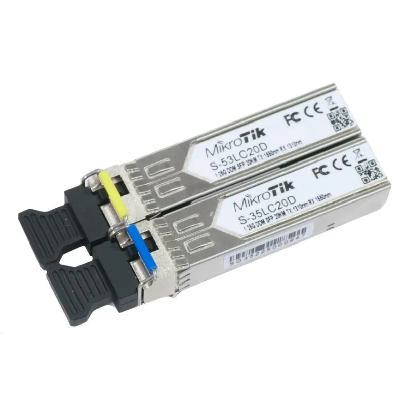 Mikrotik SFP (miniGBIC) modul S-35/ 53LC20D, SM, 20km, 1.25G…