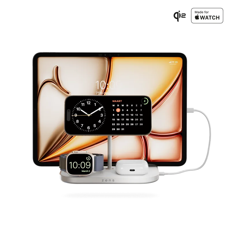 ZENS 4-1 Wireless Charger 60W USB-C output