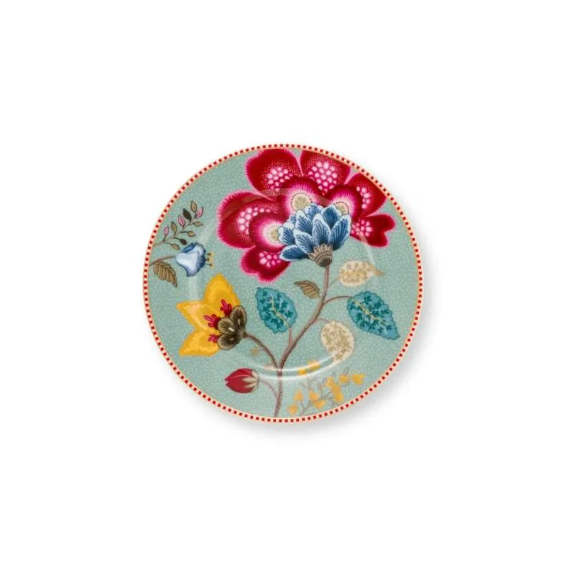 Pip Studio Blooming Tales talíř Ø17cm, modrý