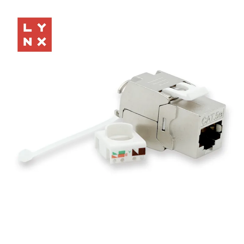 LYNX keystone STP Cat5e, samozařezávací, stříbrný LX-KST-TL-CAT5E-STP