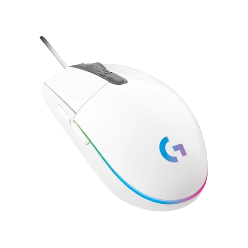 Myš Logitech Gaming G203 Lightsync biela 910-005797