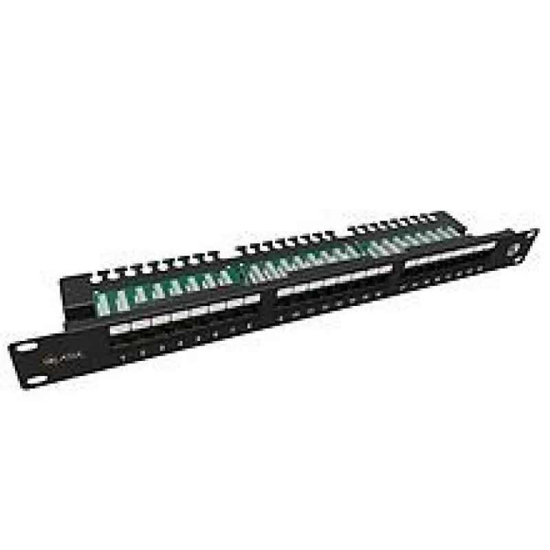 Solarix Patch panel 24 x RJ45 CAT5E UTP s prepojovacou lištou 1U SX24L-5E…