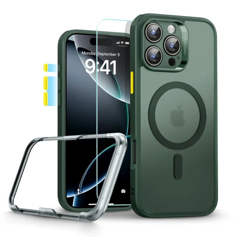 ESR Classic Pro Set Halolock MagSafe Case pre iPhone 16 Pro Max - zelený