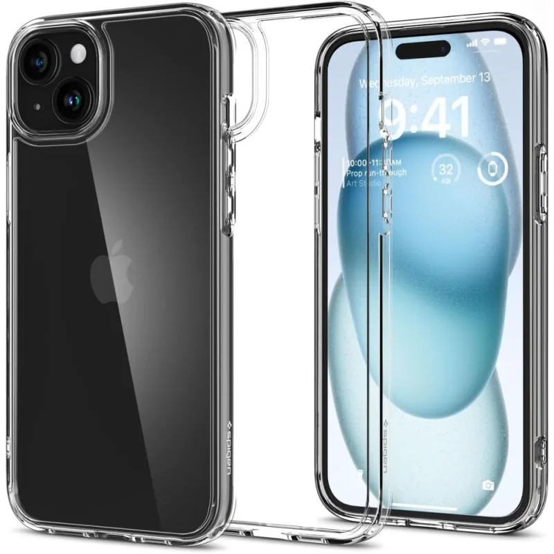 Puzdro Spigen Ultra Hybrid iPhone 15 – priehľadné