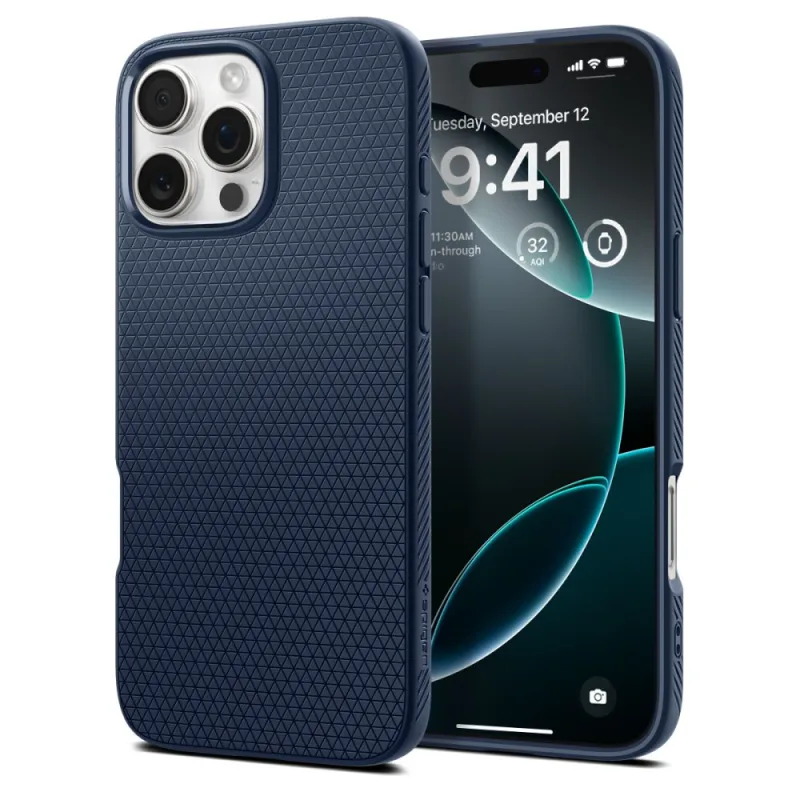 Liquid Air Case Spigen pre iPhone 16 Pro Max – modrý